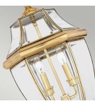 Outdoor pendant lamps - Elstead Lighting Large Newbury pendant lantern - 2 light sources - Lacquered polished brass IP23 QZ-NEWBURY8-L-PB - product 3