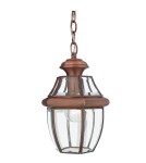 Outdoor pendant lamps - Elstead Lighting Newbury medium pendant lantern - 1 light source - Lacquered aged copper IP23 QZ-NEWBURY8-M-A - product 1