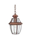 Elstead Lighting Newbury medium pendant lantern - 1 light source - Lacquered aged copper IP23 QZ-NEWBURY8-M-A