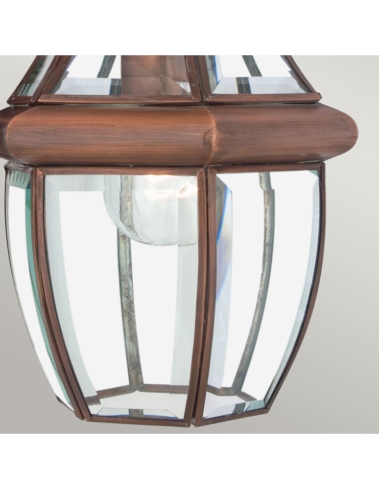 Outdoor pendant lamps - Elstead Lighting Newbury medium pendant lantern - 1 light source - Lacquered aged copper IP23 QZ-NEWBURY8-M-A - product kolory-swiatla.pl 4