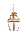 Elstead Lighting Średnia latarnia wisząca Newbury - 1 źródło światła - Lakierowany polerowany mosiądz IP23 QZ-NEWBURY8-M