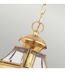 Outdoor pendant lamps - Elstead Lighting Newbury medium pendant lantern - 1 light source - Lacquered polished brass IP23 QZ-NEWBURY8-M - product 2