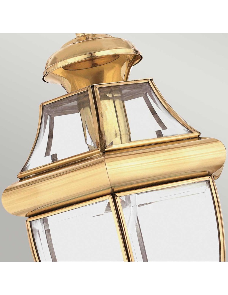 Outdoor pendant lamps - Elstead Lighting Newbury medium pendant lantern - 1 light source - Lacquered polished brass IP23 QZ-NEWBURY8-M - product kolory-swiatla.pl 3