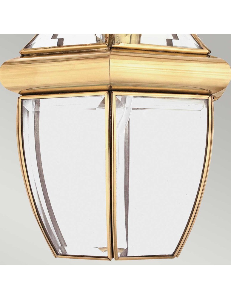 Outdoor pendant lamps - Elstead Lighting Newbury medium pendant lantern - 1 light source - Lacquered polished brass IP23 QZ-NEWBURY8-M - product kolory-swiatla.pl 4