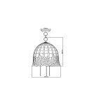 Pendant lamps - Elstead Lighting Rosecliffe pendant lamp - 3 light sources QZ-ROSECLIFFE-P - product 4