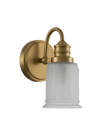 Elstead Lighting Kinkiet Swell - 1 źródło światła - Szczotkowany mosiądz IP44 QZ-SWELL1-BB-BATH - produkt 2