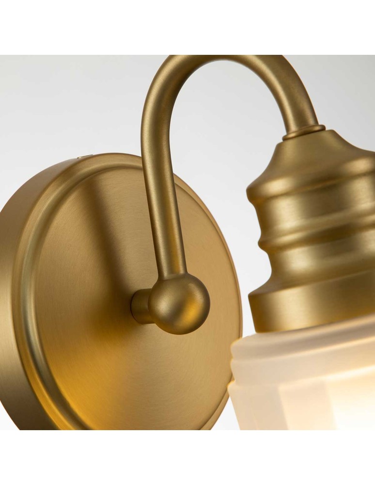 Bathroom wall lamps - Elstead Lighting Swell wall lamp - 1 light source - Brushed brass IP44 QZ-SWELL1-BB-BATH - product kolory-swiatla.pl 5