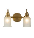 Elstead Lighting Kinkiet Swell - 2 źródła światła - Szczotkowany mosiądz IP44 QZ-SWELL2-BB-BATH