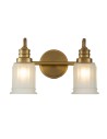 Elstead Lighting Kinkiet Swell - 2 źródła światła - Szczotkowany mosiądz IP44 QZ-SWELL2-BB-BATH