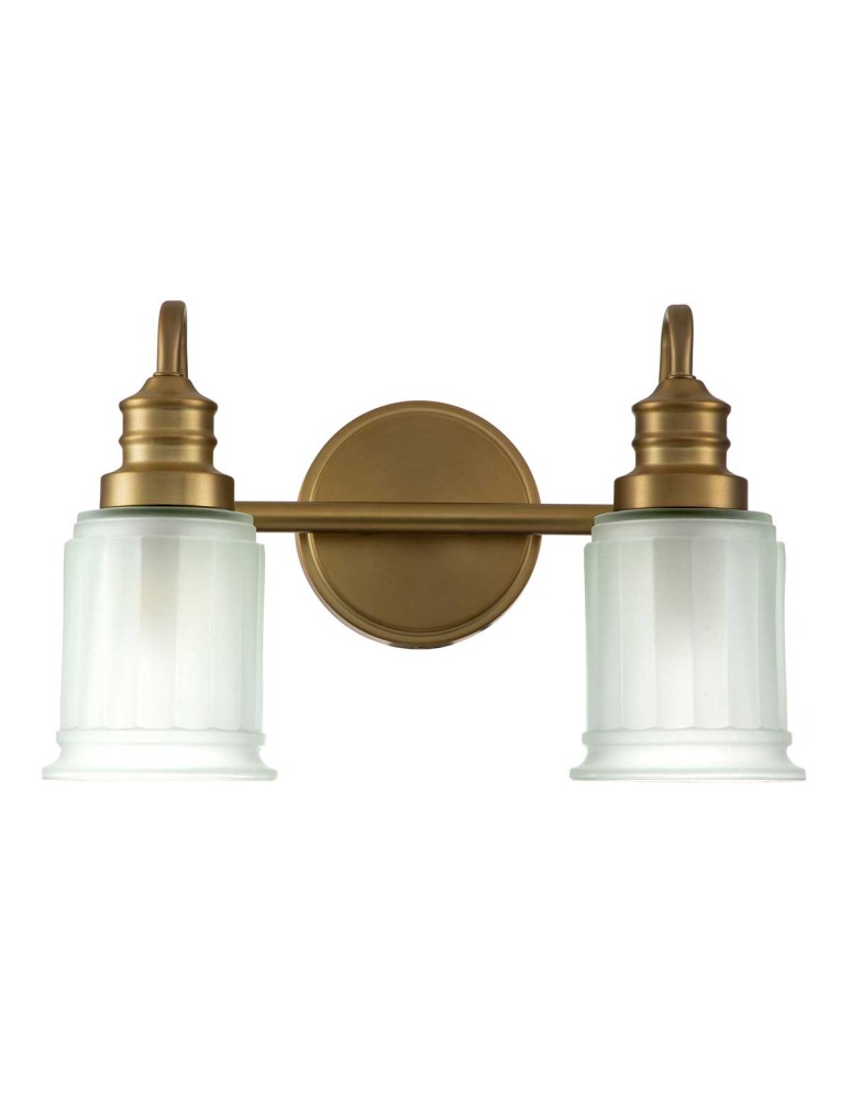 Bathroom wall lamps - Elstead Lighting Swell wall lamp - 2 light sources - Brushed brass IP44 QZ-SWELL2-BB-BATH - product kolory-swiatla.pl 2