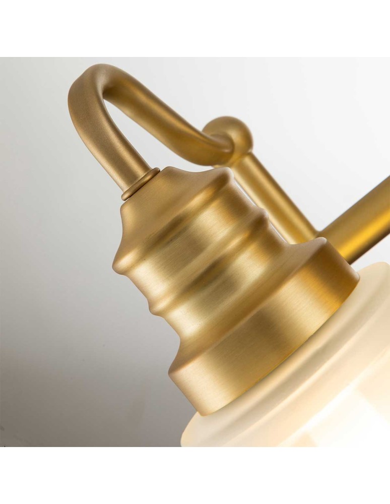Bathroom wall lamps - Elstead Lighting Swell wall lamp - 2 light sources - Brushed brass IP44 QZ-SWELL2-BB-BATH - product kolory-swiatla.pl 3