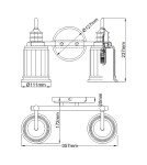 Elstead Lighting Kinkiet Swell - 2 źródła światła - Szczotkowany mosiądz IP44 QZ-SWELL2-BB-BATH