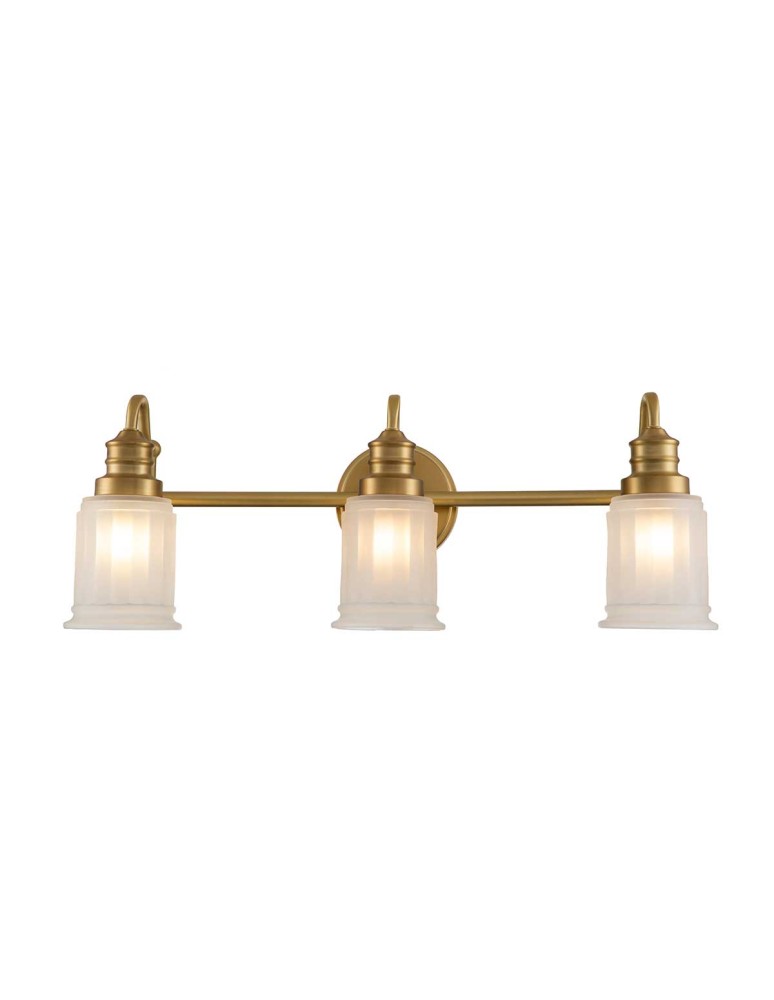 Elstead Lighting Kinkiet Swell - 3 źródła światła - Szczotkowany mosiądz IP44 QZ-SWELL3-BB-BATH