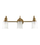 Bathroom wall lamps - Elstead Lighting Swell wall lamp - 3 light sources - Brushed brass IP44 QZ-SWELL3-BB-BATH - product 2