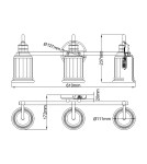 Bathroom wall lamps - Elstead Lighting Swell wall lamp - 3 light sources - Brushed brass IP44 QZ-SWELL3-BB-BATH - product 6