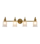 Bathroom wall lamps - Elstead Lighting Swell wall lamp - 4 light sources - Brushed brass IP44 QZ-SWELL4-BB-BATH - product 1