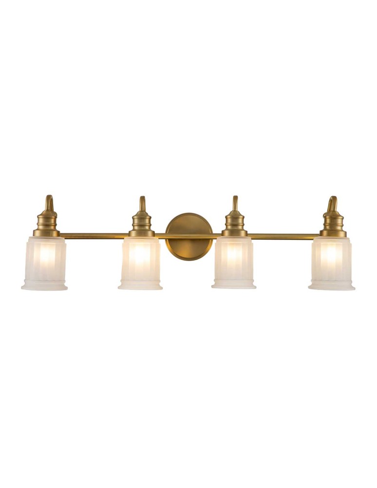 Elstead Lighting Kinkiet Swell - 4 źródła światła - Szczotkowany mosiądz IP44 QZ-SWELL4-BB-BATH