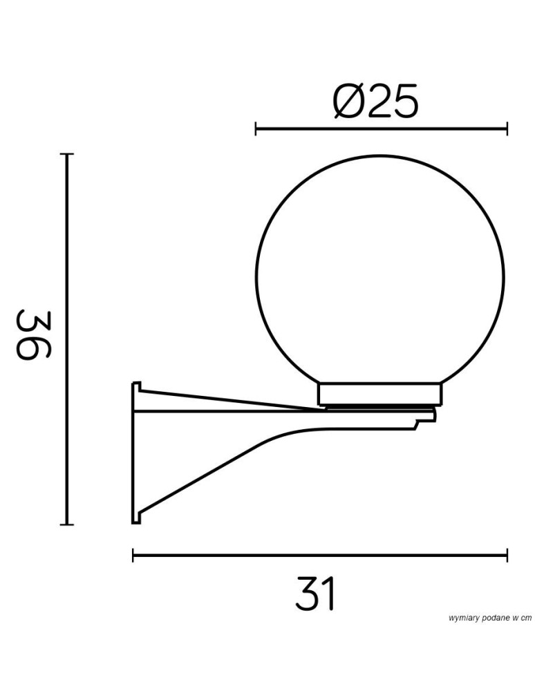 Outdoor wall lamps - SU-MA Balls/Elipses 60 K 3012/1/KD 250 Wall lamp. - product kolory-swiatla.pl 4