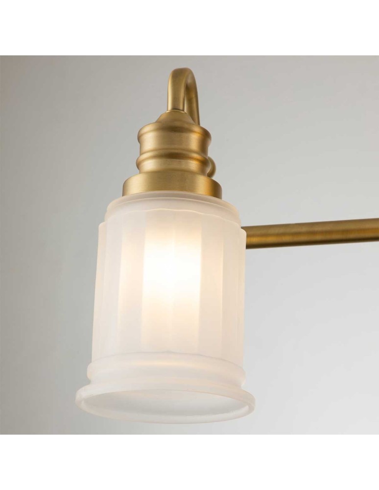 Elstead Lighting Kinkiet Swell - 4 źródła światła - Szczotkowany mosiądz IP44 QZ-SWELL4-BB-BATH
