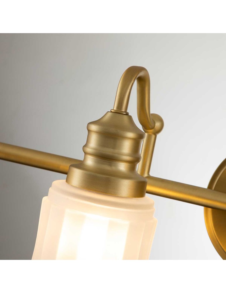 Elstead Lighting Kinkiet Swell - 4 źródła światła - Szczotkowany mosiądz IP44 QZ-SWELL4-BB-BATH