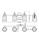 Elstead Lighting Kinkiet Swell - 4 źródła światła - Polerowany chrom IP44 QZ-SWELL4-PC-BATH