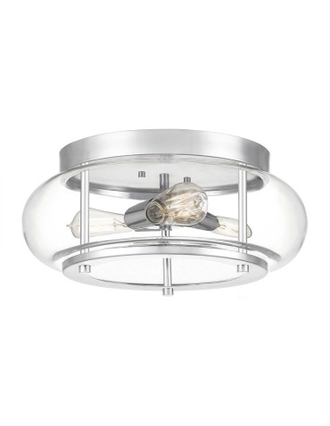 Elstead Lighting Plafond Trilogy - 3 light sources - Polished chrome IP44 QZ-TRILOGY-F-M-BATH