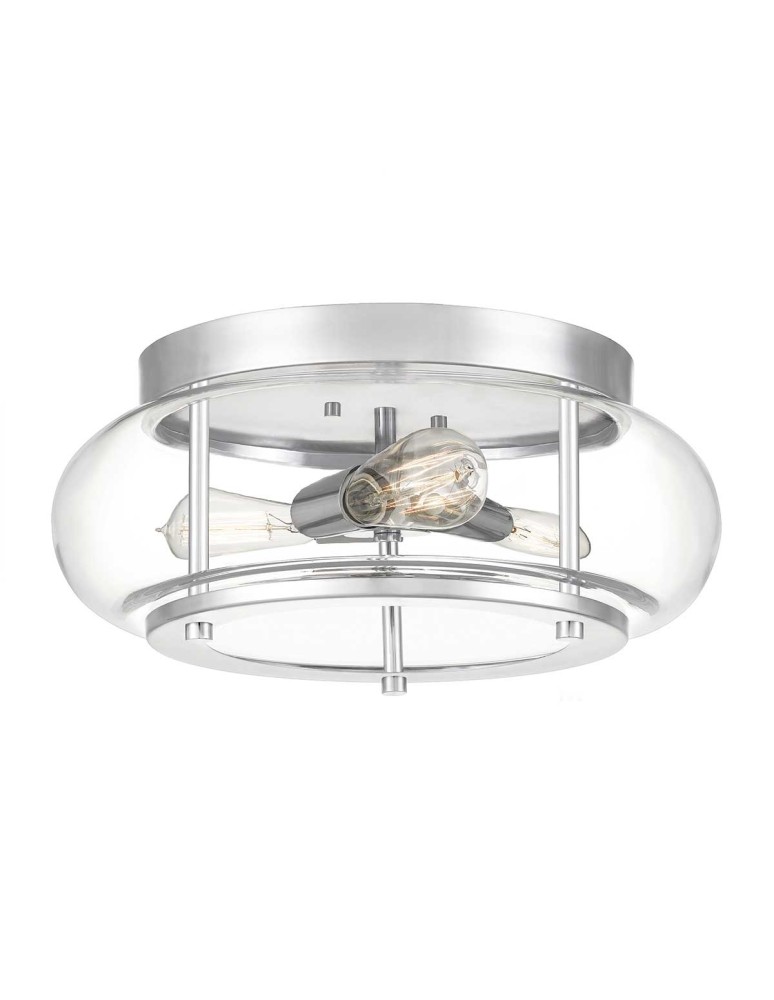 Bathroom ceiling lamps - Elstead Lighting Plafond Trilogy - 3 light sources - Polished chrome IP44 QZ-TRILOGY-F-M-BATH - product kolory-swiatla.pl 1