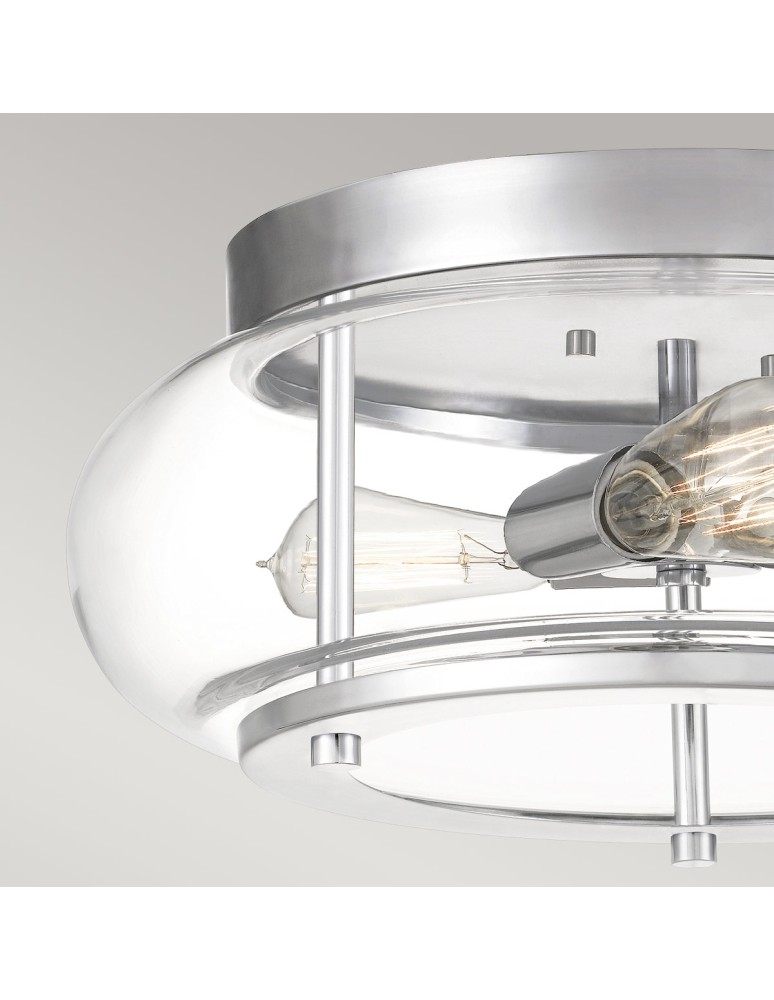 Elstead Lighting Plafon Trilogy - 3 źródła światła - Polerowany chrom IP44 QZ-TRILOGY-F-M-BATH