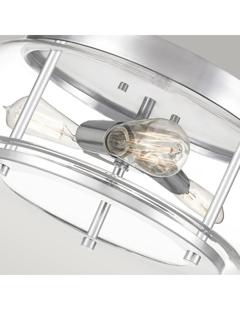 Elstead Lighting Plafon Trilogy - 3 źródła światła - Polerowany chrom IP44 QZ-TRILOGY-F-M-BATH