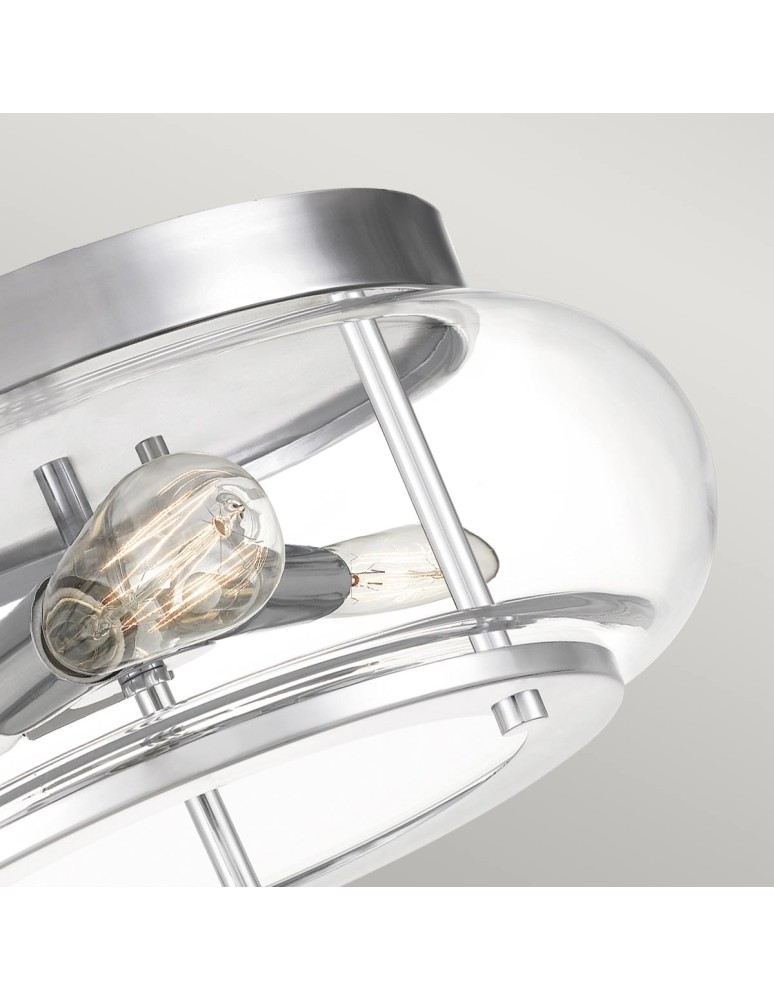 Bathroom ceiling lamps - Elstead Lighting Plafond Trilogy - 3 light sources - Polished chrome IP44 QZ-TRILOGY-F-M-BATH - product kolory-swiatla.pl 4