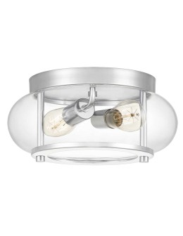 Elstead Lighting Plafond Trilogy - 2 light sources - Polished chrome IP44 QZ-TRILOGY-F-S-BATH