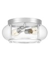 Elstead Lighting Plafond Trilogy - 2 light sources - Polished chrome IP44 QZ-TRILOGY-F-S-BATH