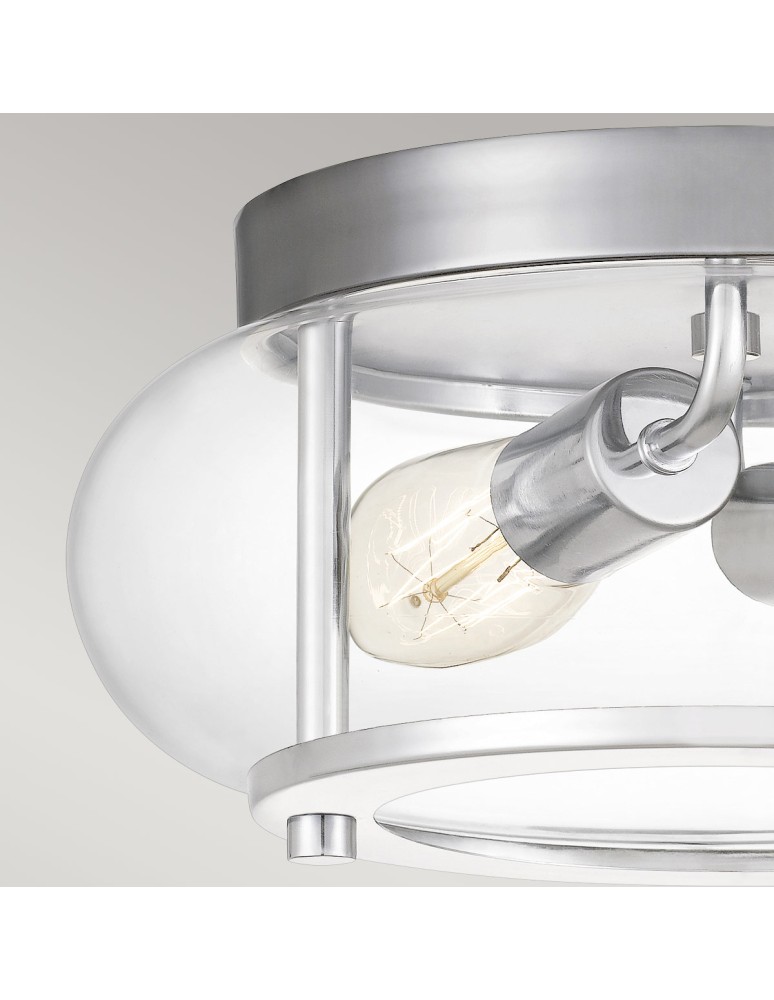 Elstead Lighting Plafon Trilogy - 2 źródła światła - Polerowany chrom IP44 QZ-TRILOGY-F-S-BATH