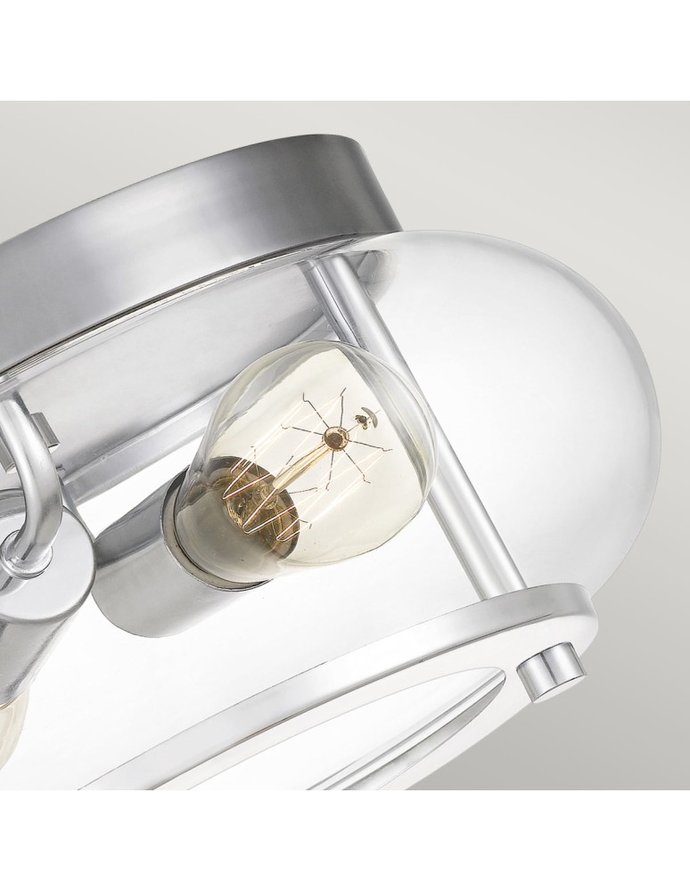 Elstead Lighting Plafon Trilogy - 2 źródła światła - Polerowany chrom IP44 QZ-TRILOGY-F-S-BATH