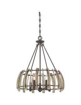 Elstead Lighting Lampa wisząca Wood Hollow - 5 źródeł światła QZ-WOOD-HOLLOW-5P