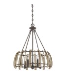 Elstead Lighting Lampa wisząca Wood Hollow - 5 źródeł światła QZ-WOOD-HOLLOW-5P