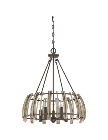 Elstead Lighting Wood Hollow pendant lamp - 5 light sources QZ-WOOD-HOLLOW-5P. - product 2