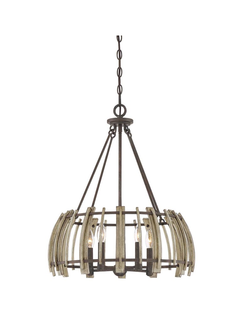 Elstead Lighting Lampa wisząca Wood Hollow - 5 źródeł światła QZ-WOOD-HOLLOW-5P