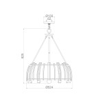 Pendant lamps - Elstead Lighting Wood Hollow pendant lamp - 5 light sources QZ-WOOD-HOLLOW-5P. - product 6