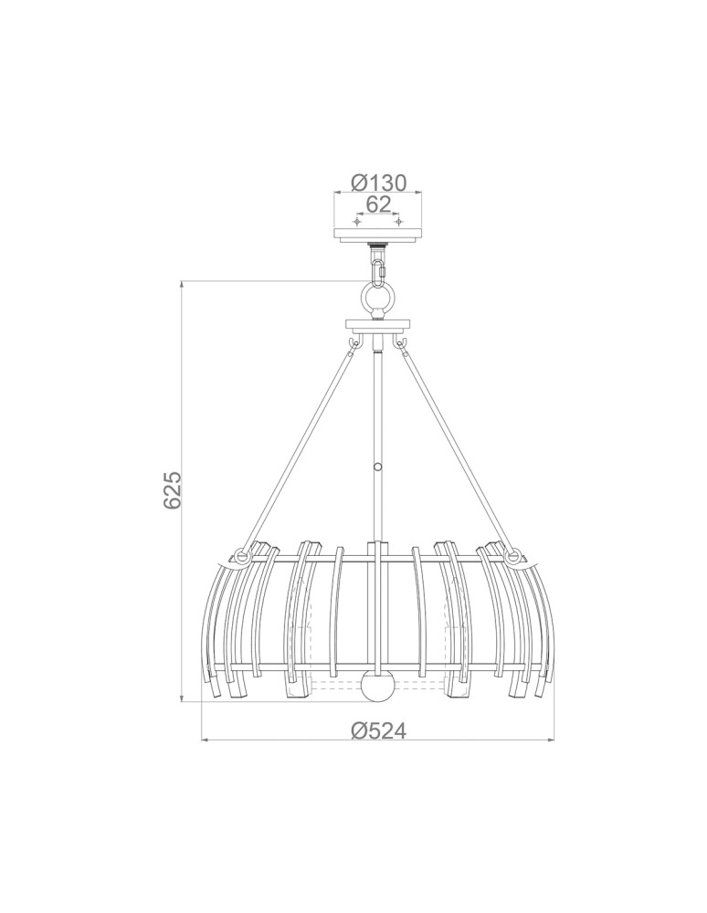 Pendant lamps - Elstead Lighting Wood Hollow pendant lamp - 5 light sources QZ-WOOD-HOLLOW-5P. - product kolory-swiatla.pl 6