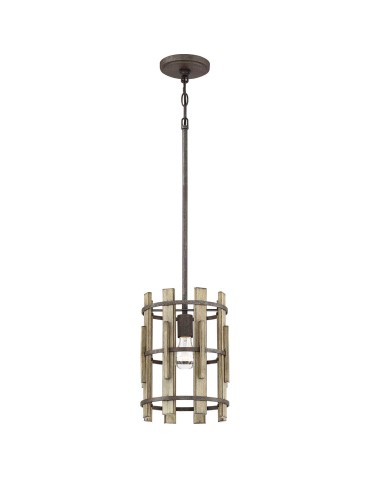 Elstead Lighting Wood Hollow small pendant lamp - 1 light source QZ-WOOD-HOLLOW-MP
