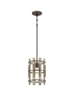 Elstead Lighting Mała lampa wisząca Wood Hollow - 1 źródło światła QZ-WOOD-HOLLOW-MP