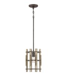 Elstead Lighting Mała lampa wisząca Wood Hollow - 1 źródło światła QZ-WOOD-HOLLOW-MP