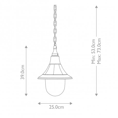 Elstead Lighting Latarnia wisząca Shannon - 1 źródło światła IP44 SHANNON-CHAIN