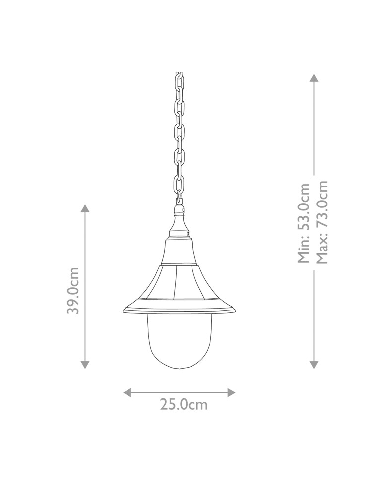 Outdoor pendant lamps - Elstead Lighting Shannon pendant lantern - 1 light source IP44 SHANNON-CHAIN - product kolory-swiatla.pl 5