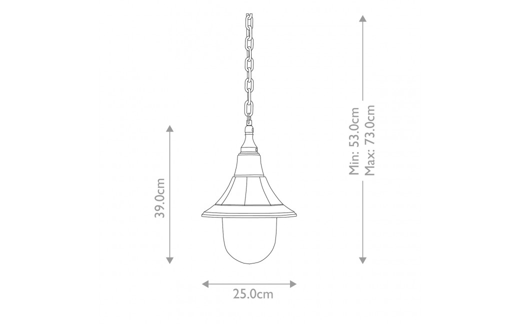 Elstead Lighting Latarnia wisząca Shannon - 1 źródło światła IP44 SHANNON-CHAIN