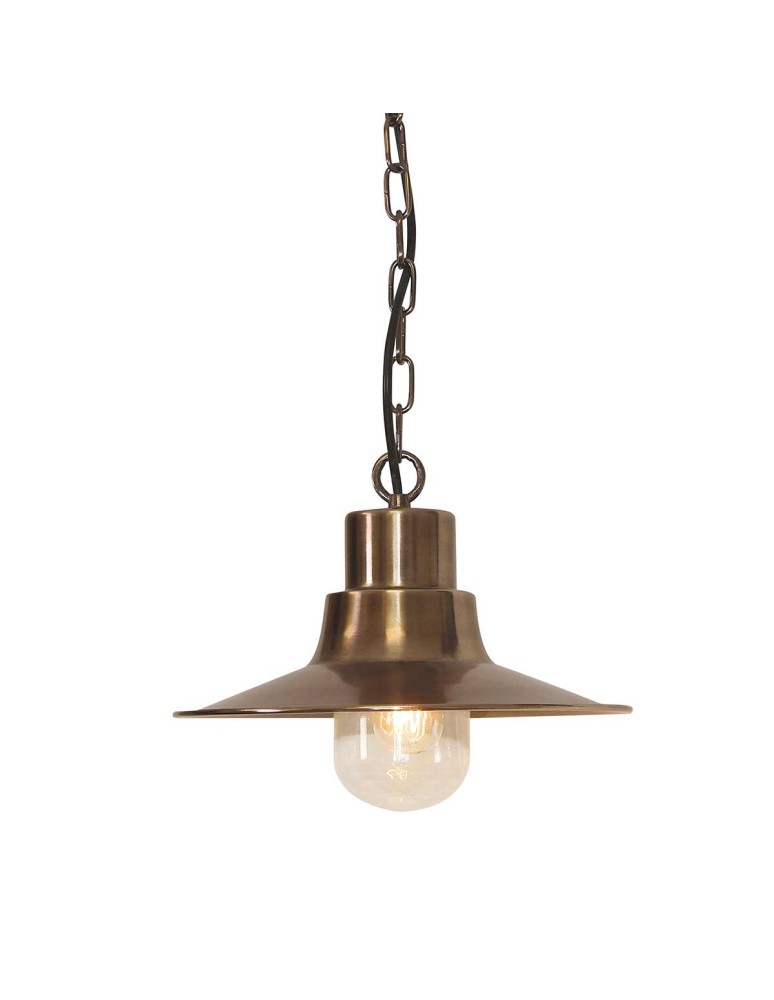 Outdoor pendant lamps - Elstead Lighting Sheldon pendant lantern - 1 light source - Aged brass IP44 SHELDON-CH-BR - product kolory-swiatla.pl 1