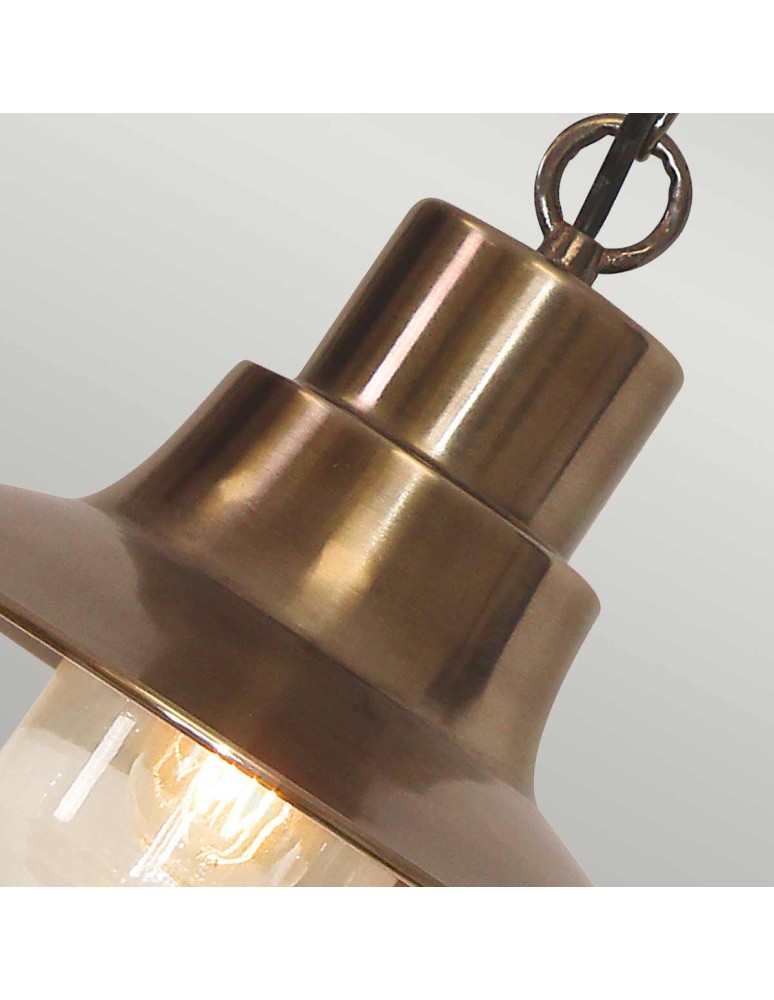 Outdoor pendant lamps - Elstead Lighting Sheldon pendant lantern - 1 light source - Aged brass IP44 SHELDON-CH-BR - product kolory-swiatla.pl 3