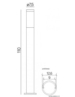 SU-MA Inox ST 022-1100 110 cm Stojąca - produkt 2