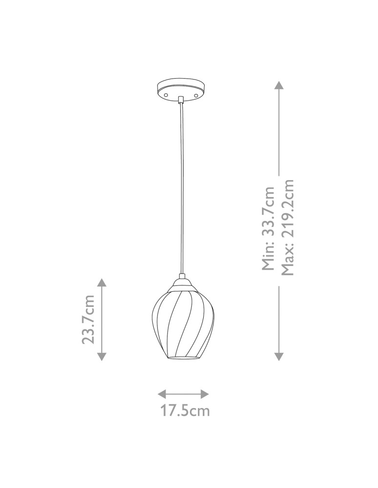 Elstead Lighting Lampa wisząca Tiber - 1 źródło światła TIBER-P-CLEAR